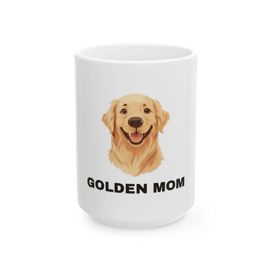 Golden Retriever Mom Mug - Illustrated Ceramic Mug
