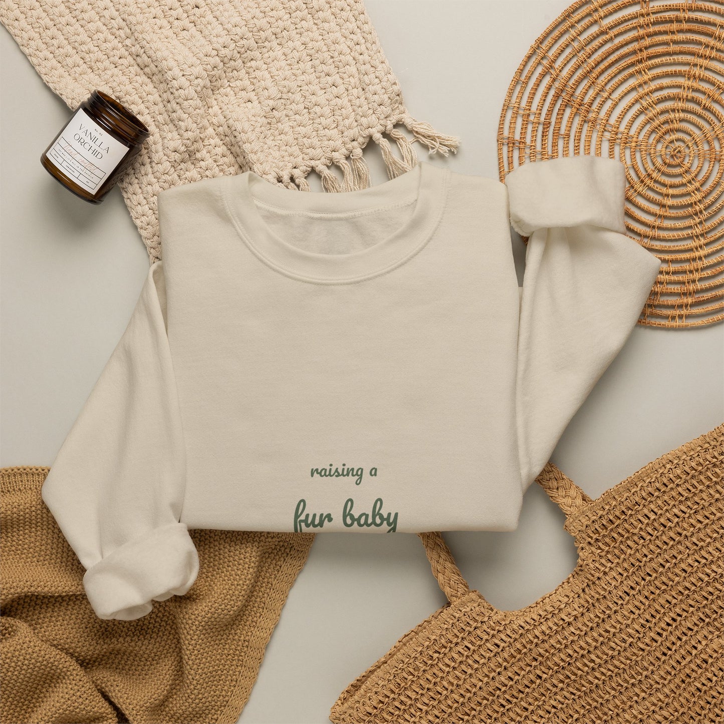 Raising a Fur Baby Sweatshirt - New Dog Mom Gift