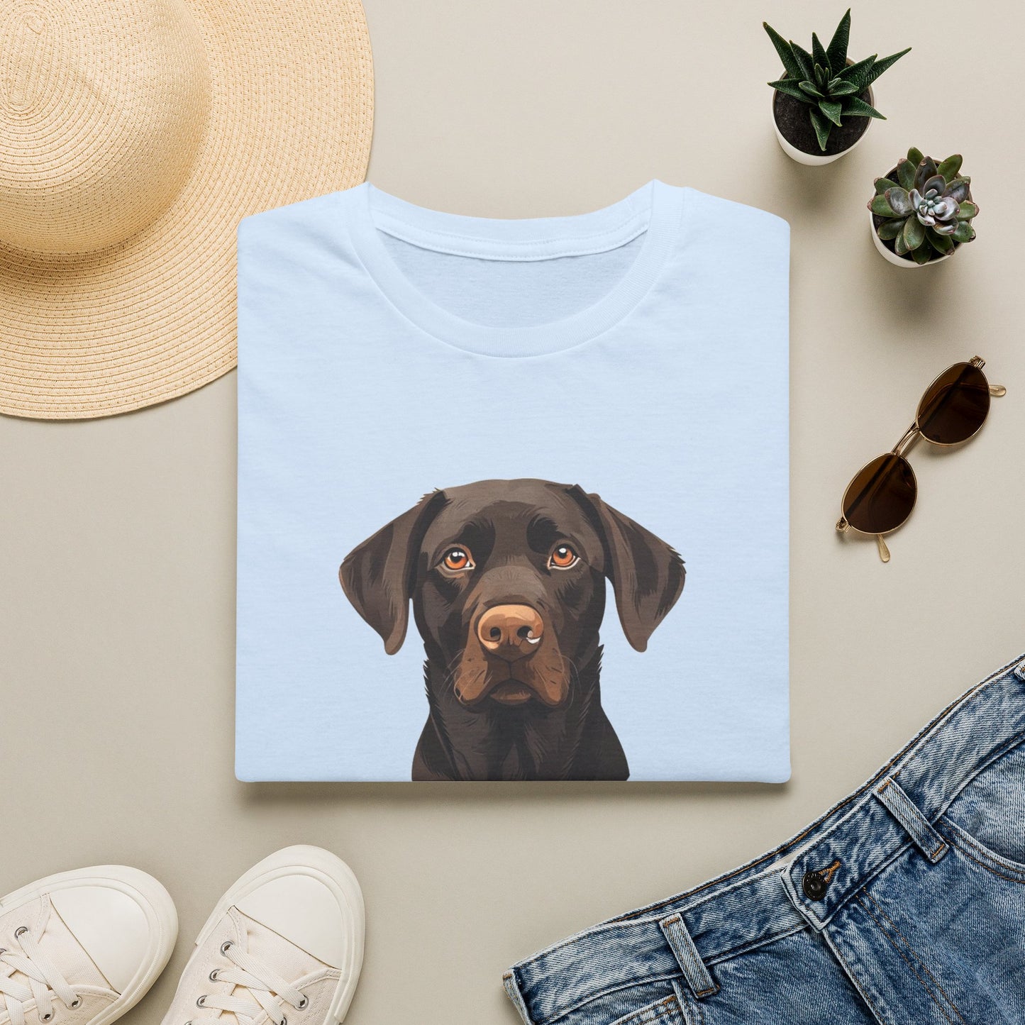 Lab Mom Shirt - Illustrated Black Labrador Tee