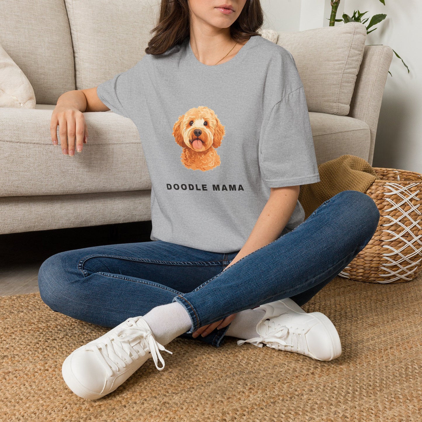 Doodle Mama Shirt - Goldendoodle Portrait Tee