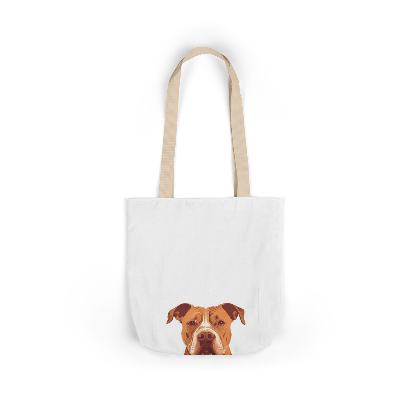 Pittie Mama Tote Bag - Illustrated Canvas Tote