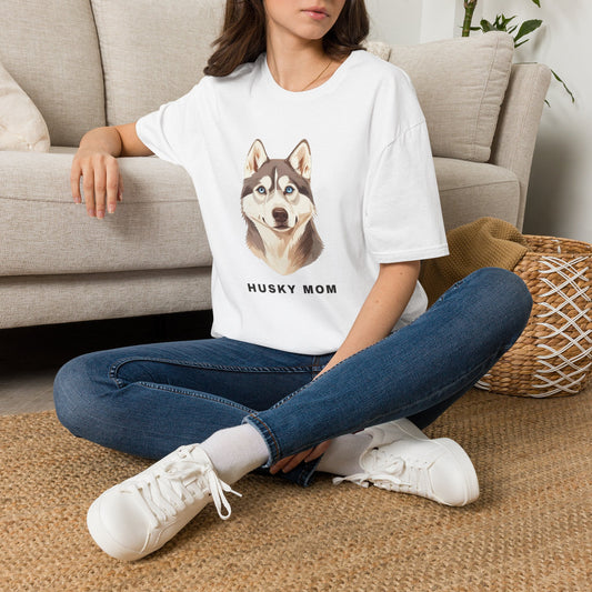 Husky Mom Shirt - Illustrated Portrait Tee