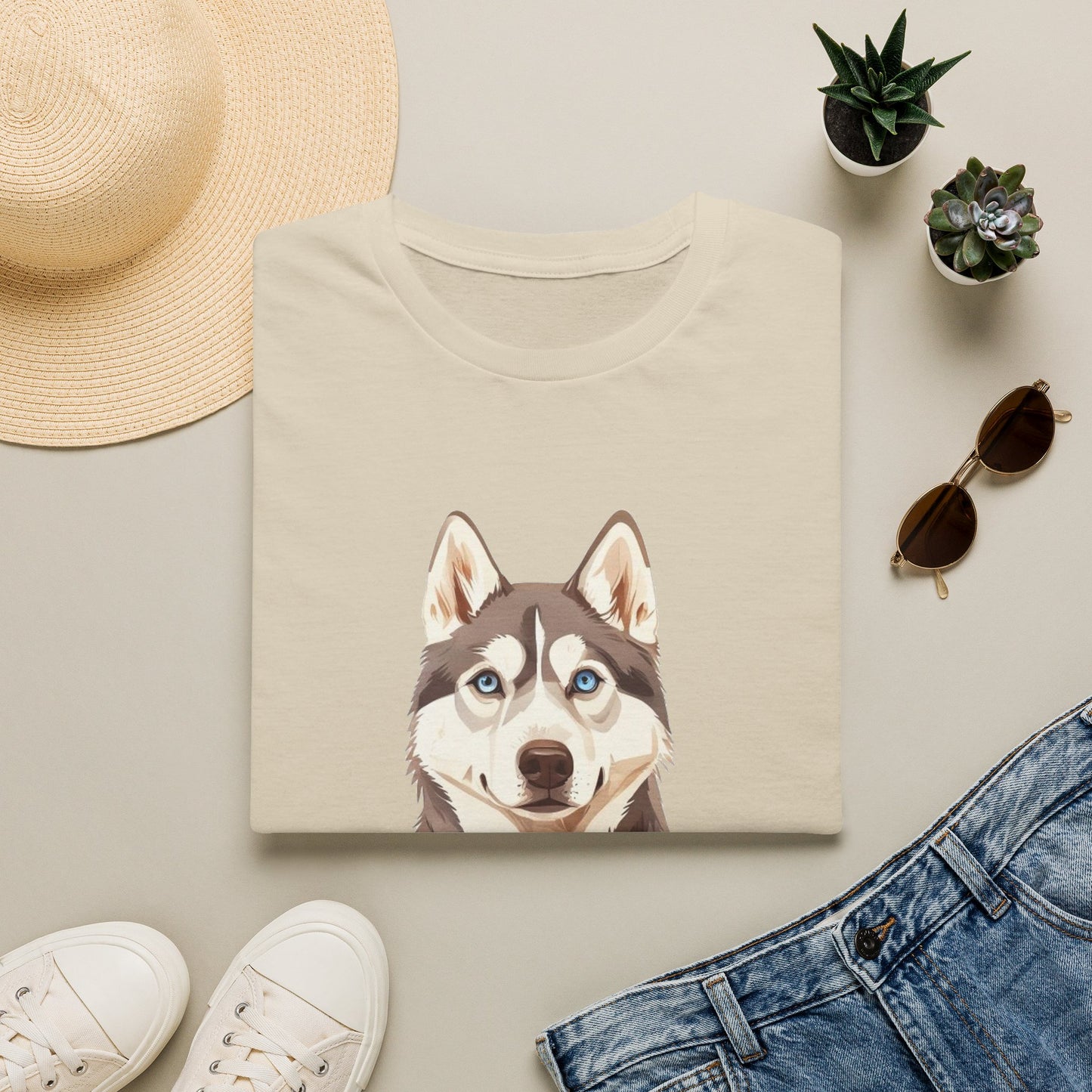 Husky Mom Shirt - Illustrated Portrait Tee