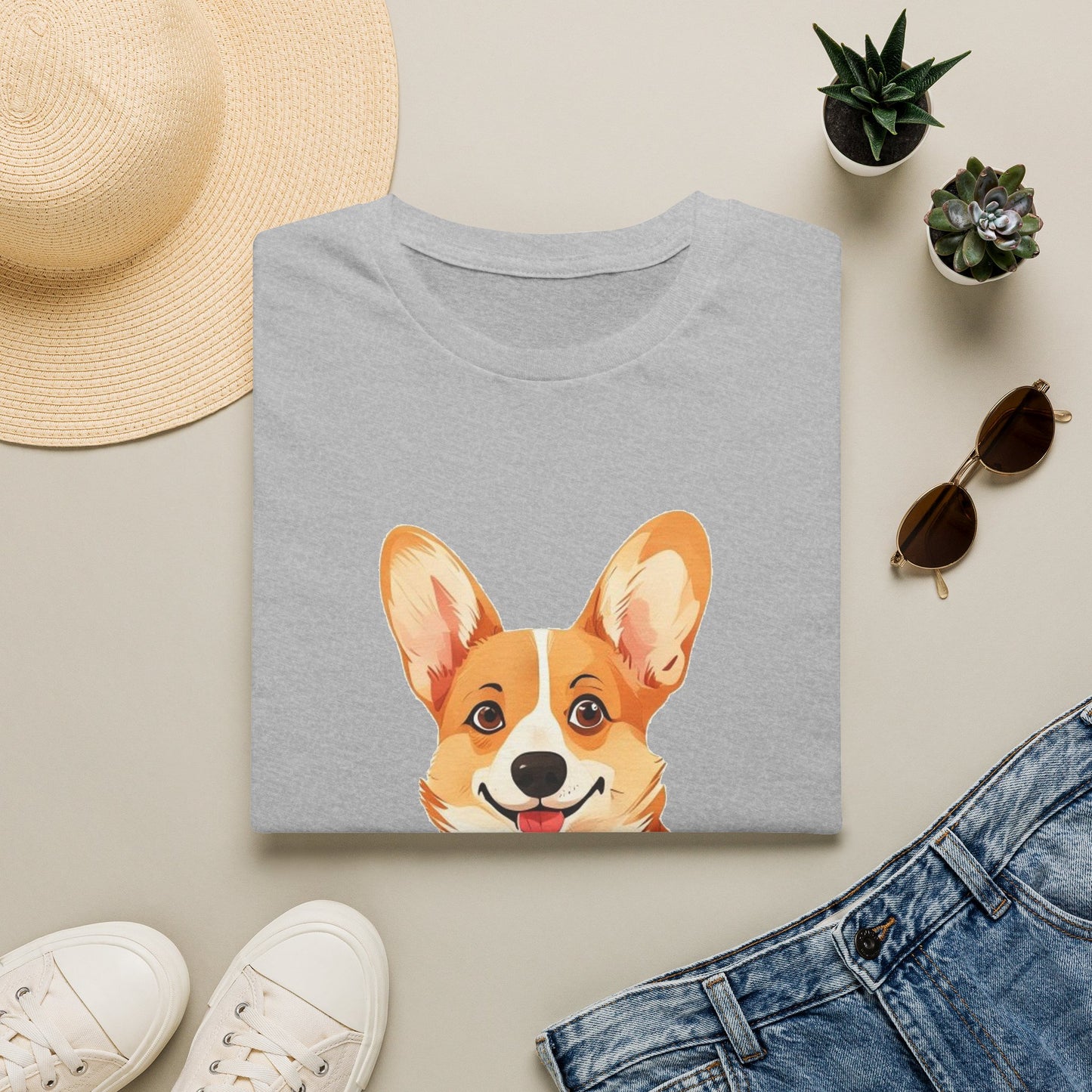 Corgi Mom Shirt - Illustrated Portrait Tee