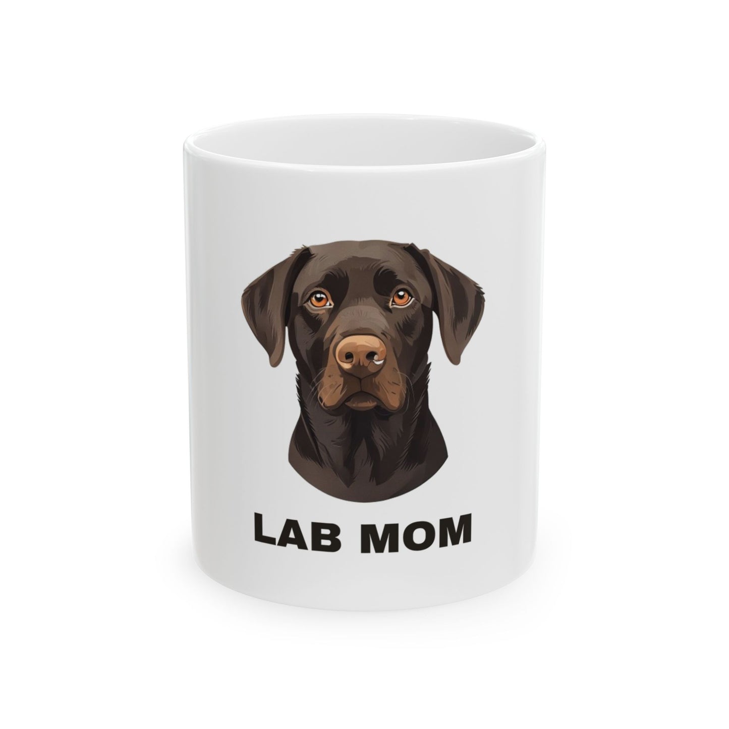 Lab Mom Mug - Illustrated Ceramic Coffee Mug