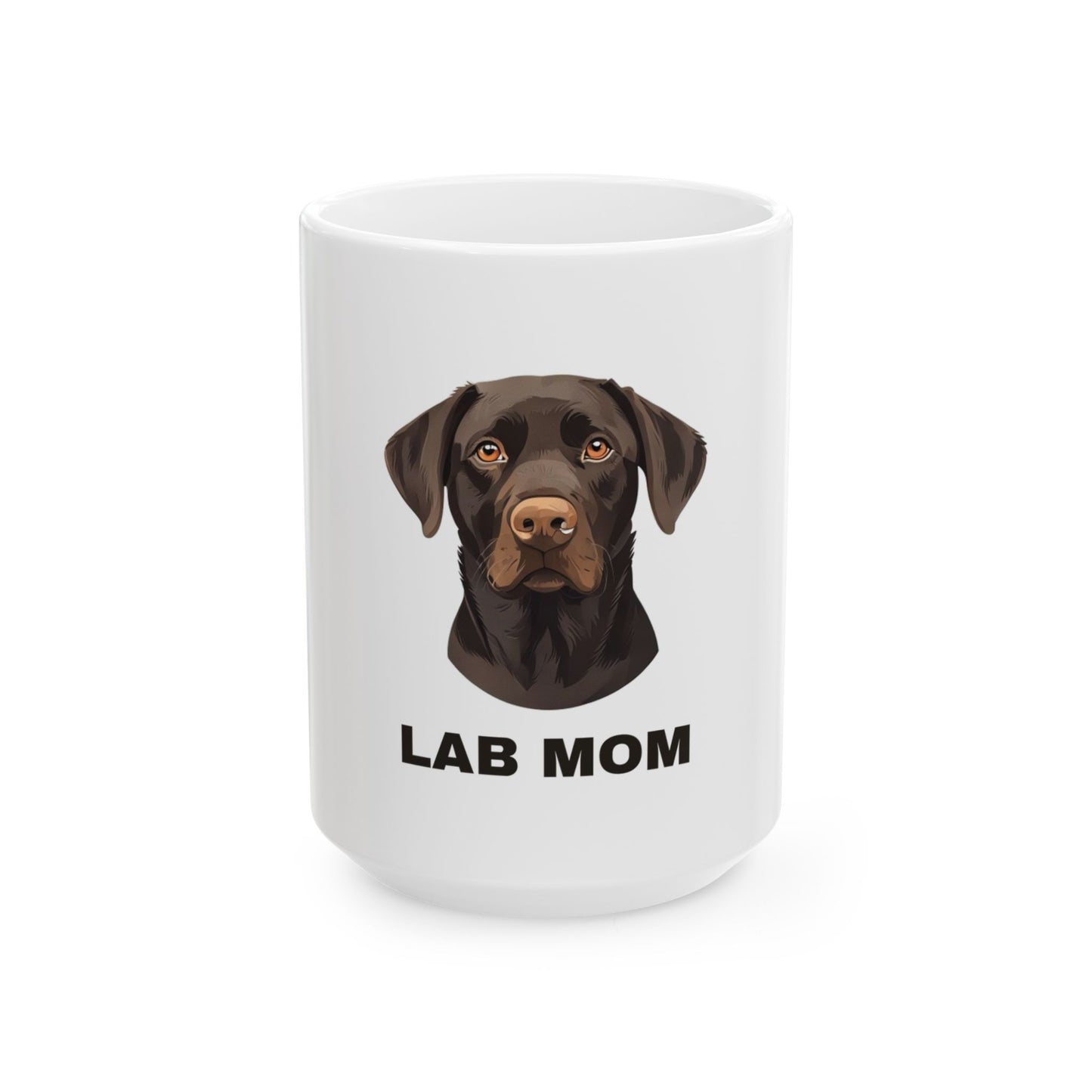 Lab Mom Mug - Illustrated Ceramic Coffee Mug