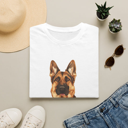 German Shepherd Mom Shirt - Illustrated Portrait Tee
