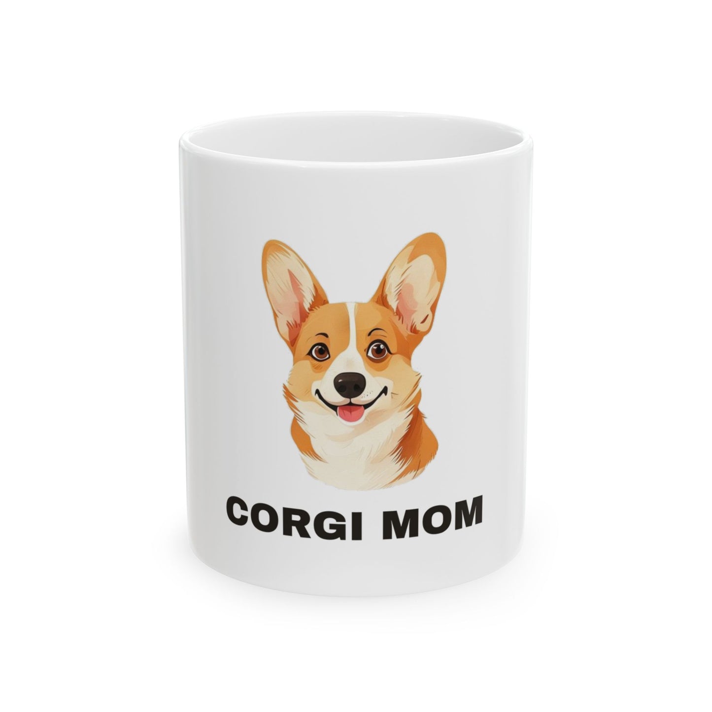 Corgi Mom Mug - Illustrated Ceramic Coffee Mug