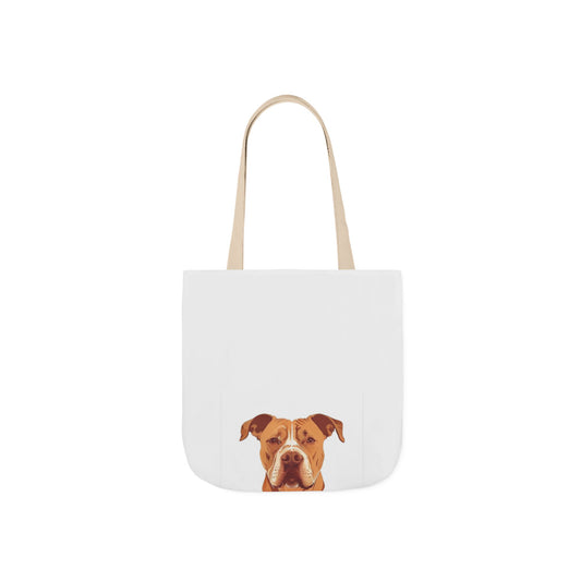 Pittie Mama Tote Bag - Illustrated Canvas Tote