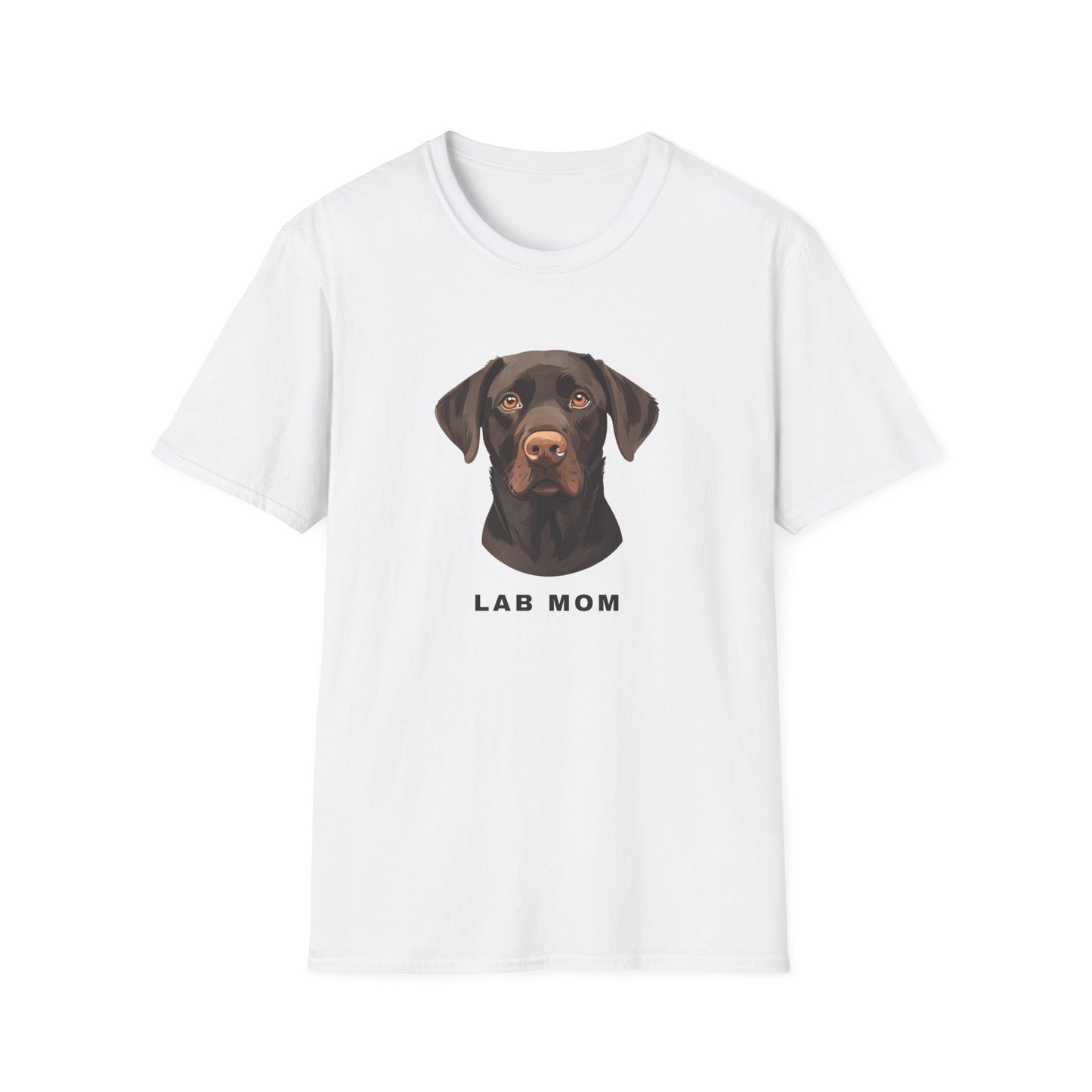 Lab Mom Shirt - Illustrated Black Labrador Tee