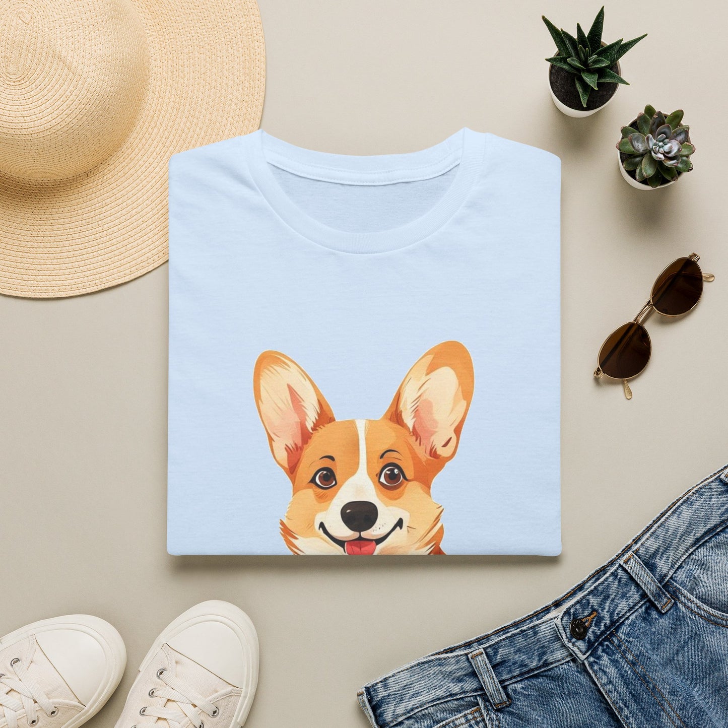 Corgi Mom Shirt - Illustrated Portrait Tee