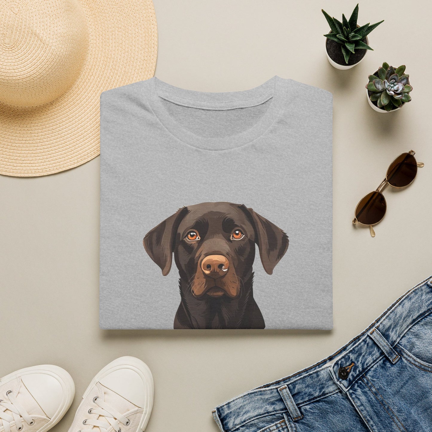 Lab Mom Shirt - Illustrated Black Labrador Tee