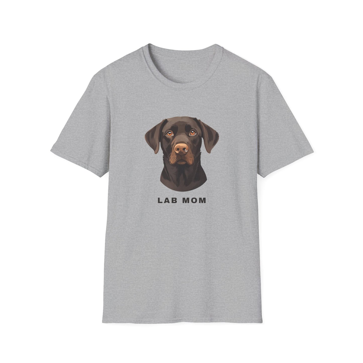 Lab Mom Shirt - Illustrated Black Labrador Tee