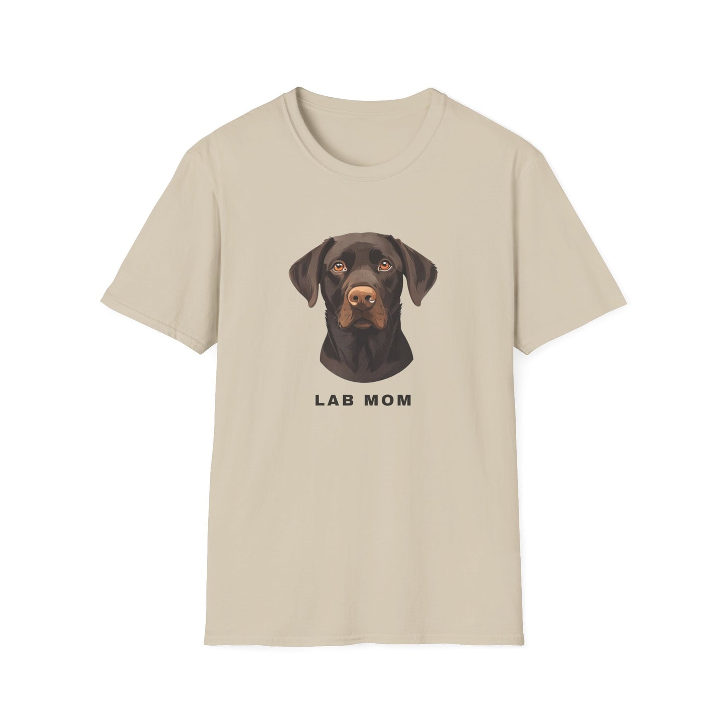 Lab Mom Shirt - Illustrated Black Labrador Tee