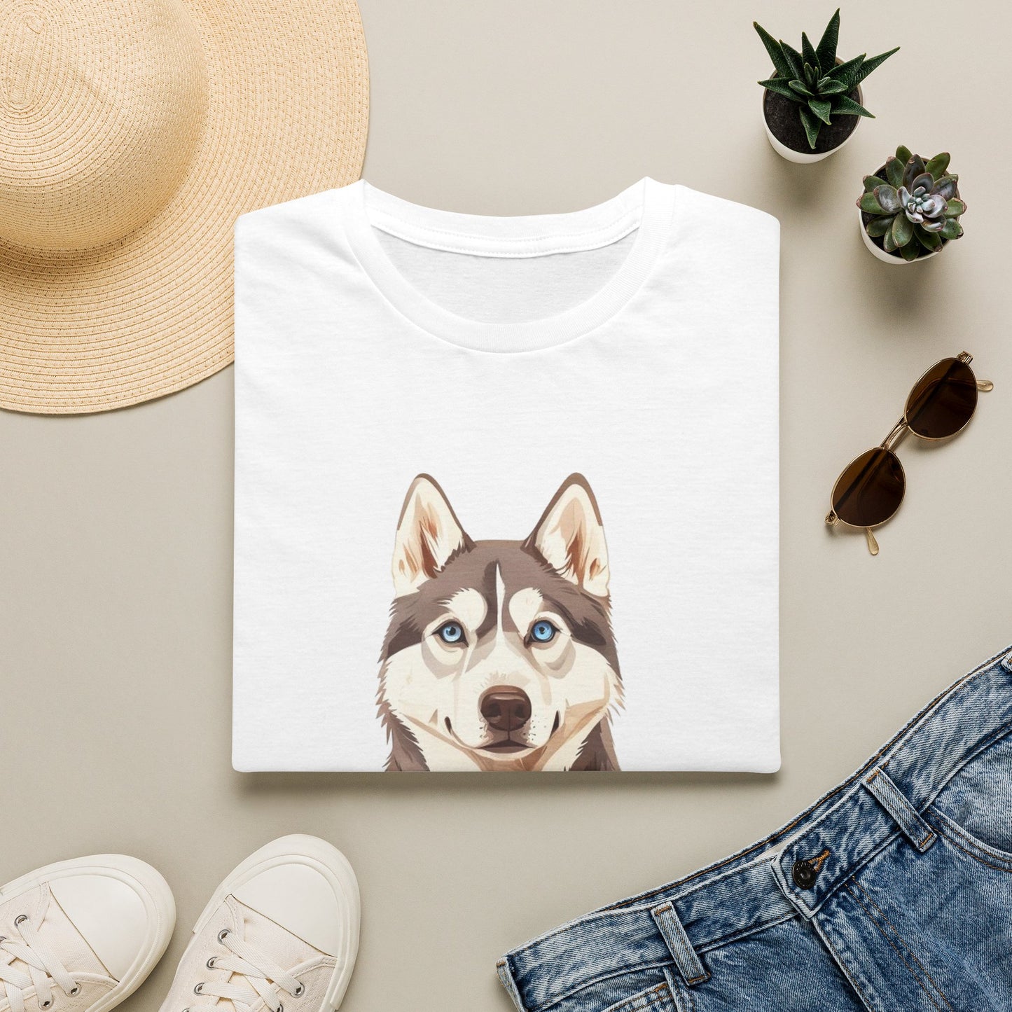 Husky Mom Shirt - Illustrated Portrait Tee