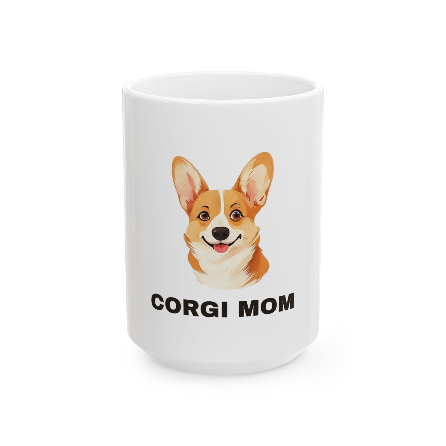 Corgi Mom Mug - Illustrated Ceramic Coffee Mug