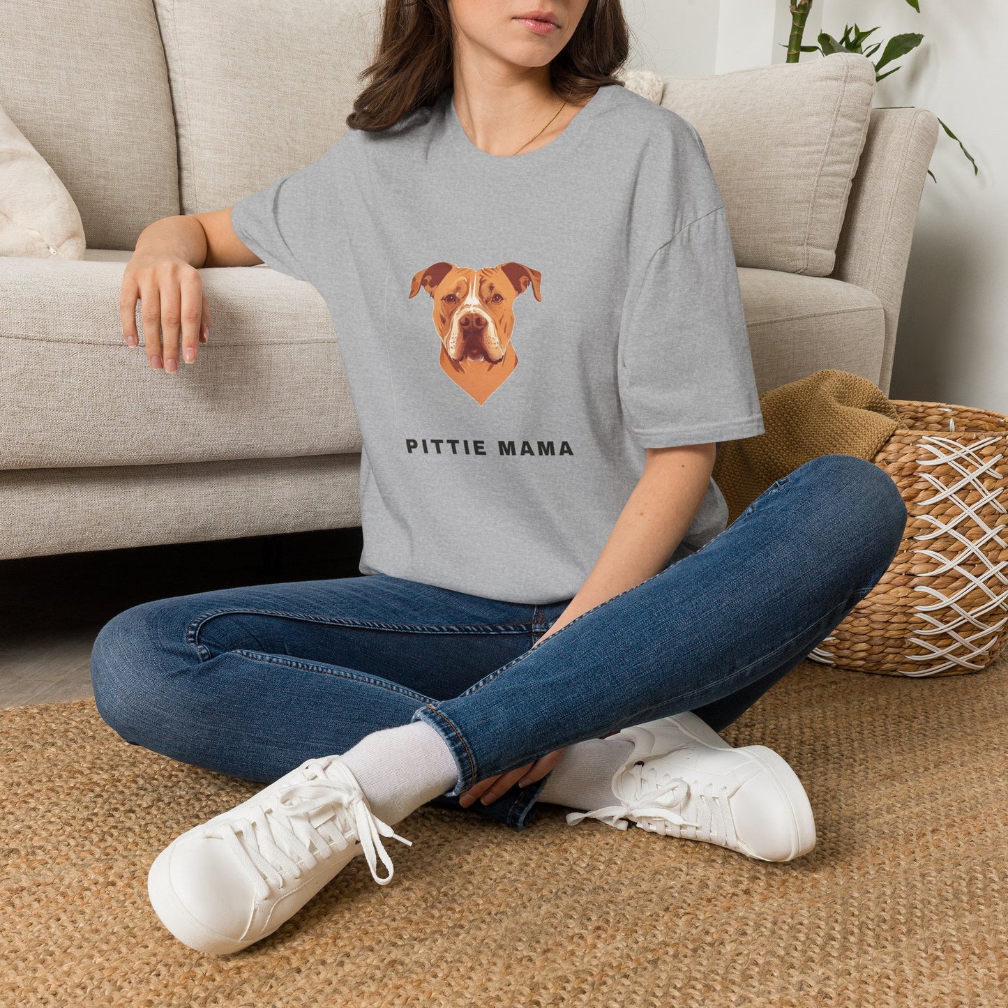Pittie Mama Shirt - Pit Bull Portrait Tee