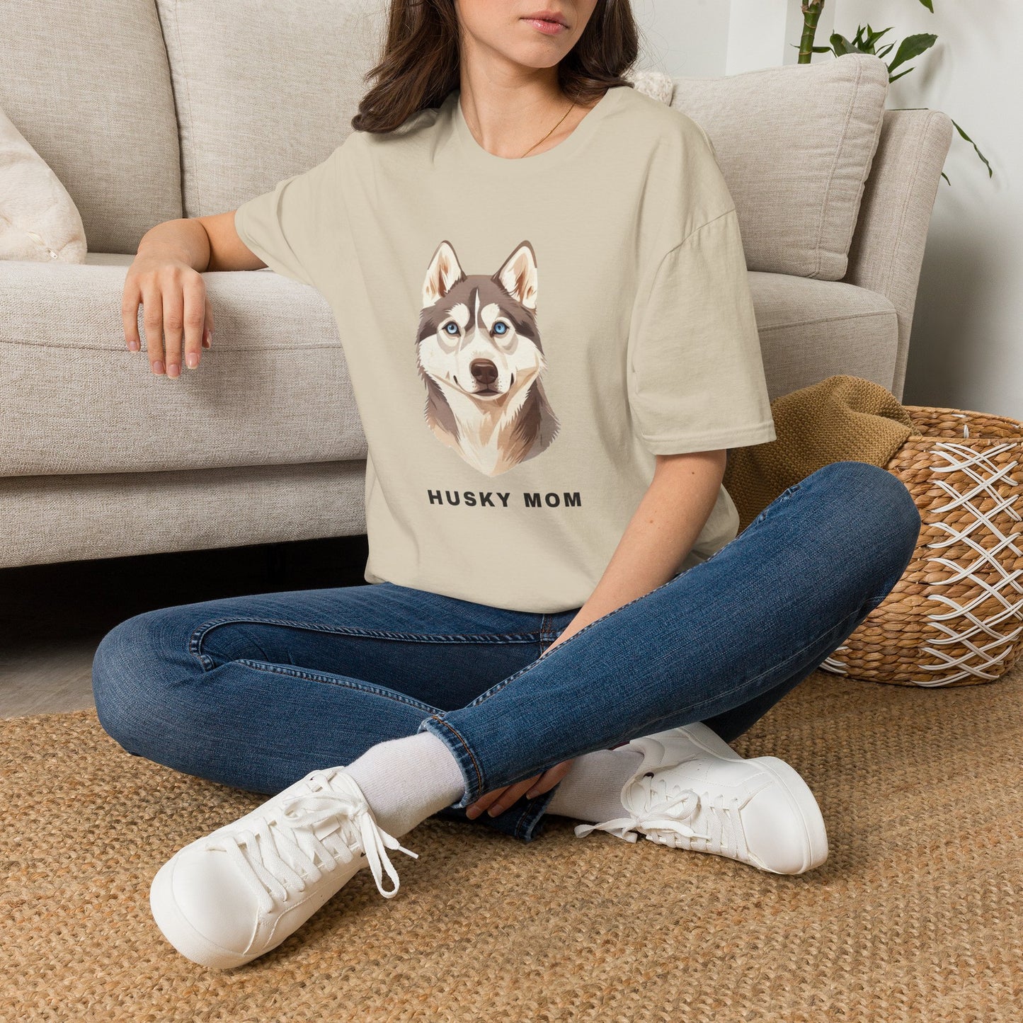 Husky Mom Shirt - Illustrated Portrait Tee