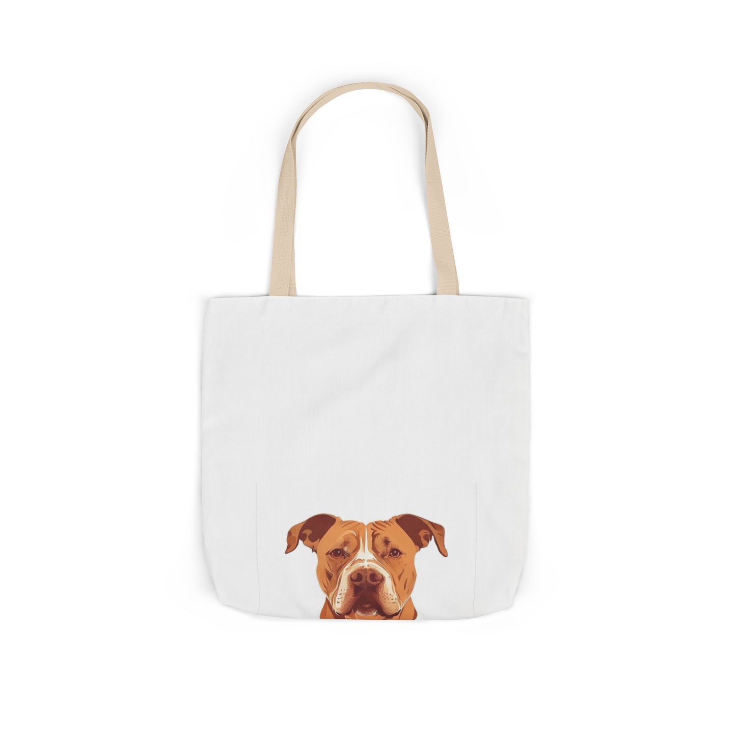 Pittie Mama Tote Bag - Illustrated Canvas Tote