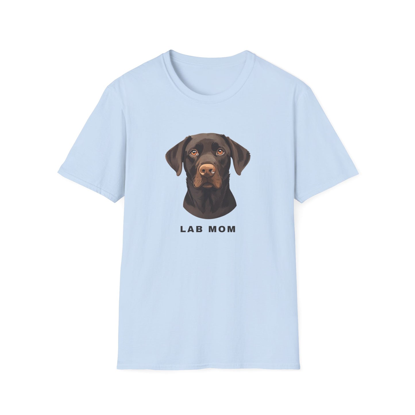 Lab Mom Shirt - Illustrated Black Labrador Tee