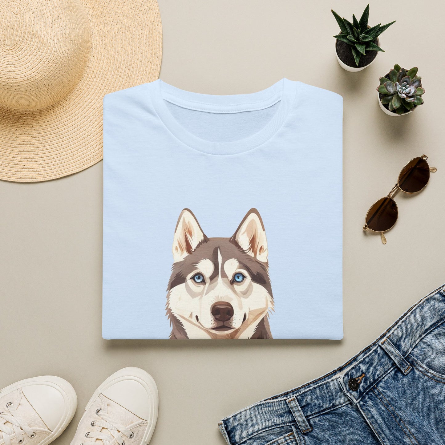 Husky Mom Shirt - Illustrated Portrait Tee