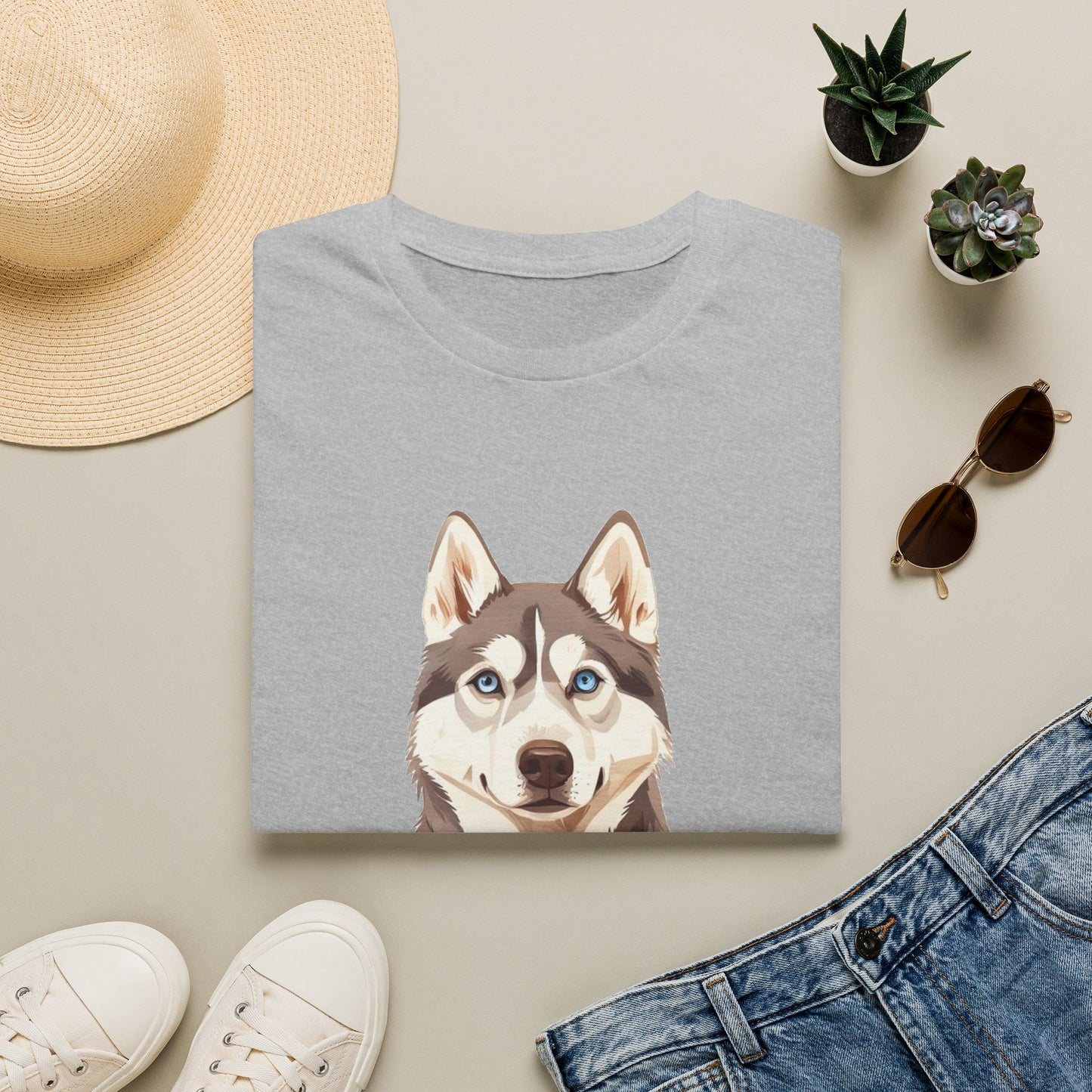 Husky Mom Shirt - Illustrated Portrait Tee