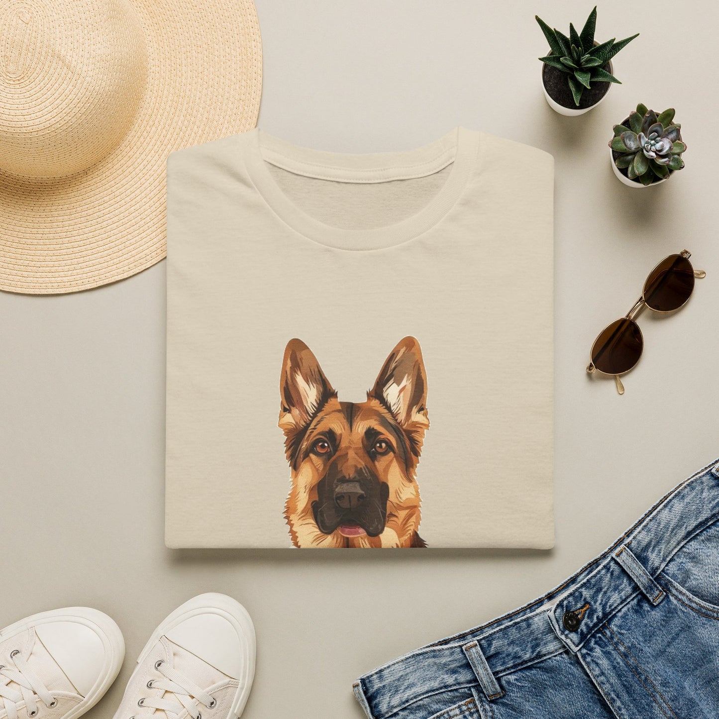 German Shepherd Mom Shirt - Illustrated Portrait Tee