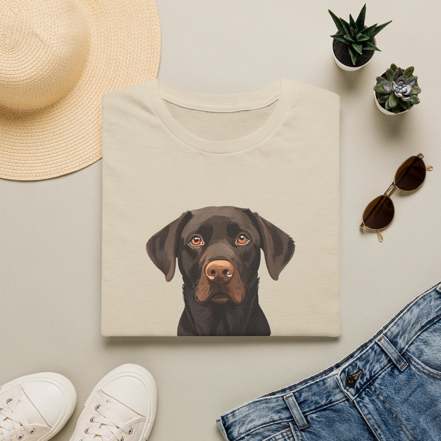 Lab Mom Shirt - Illustrated Black Labrador Tee