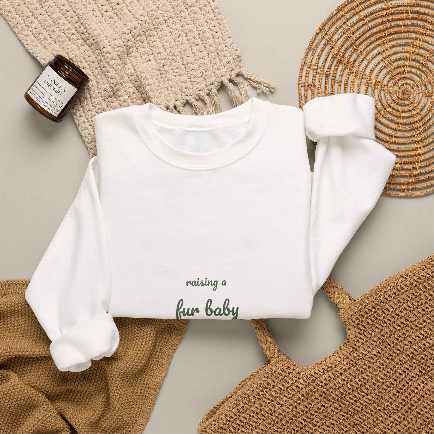 Raising a Fur Baby Sweatshirt - New Dog Mom Gift