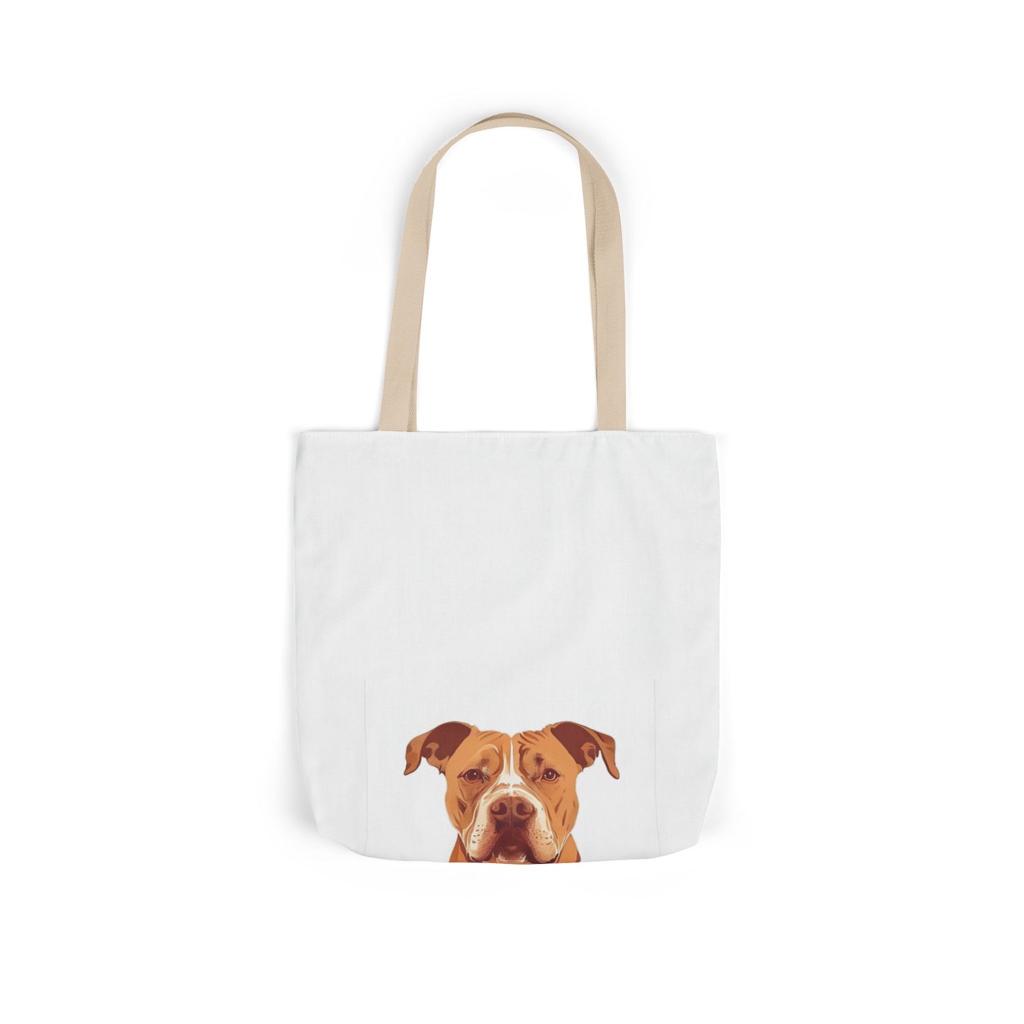 Pittie Mama Tote Bag - Illustrated Canvas Tote