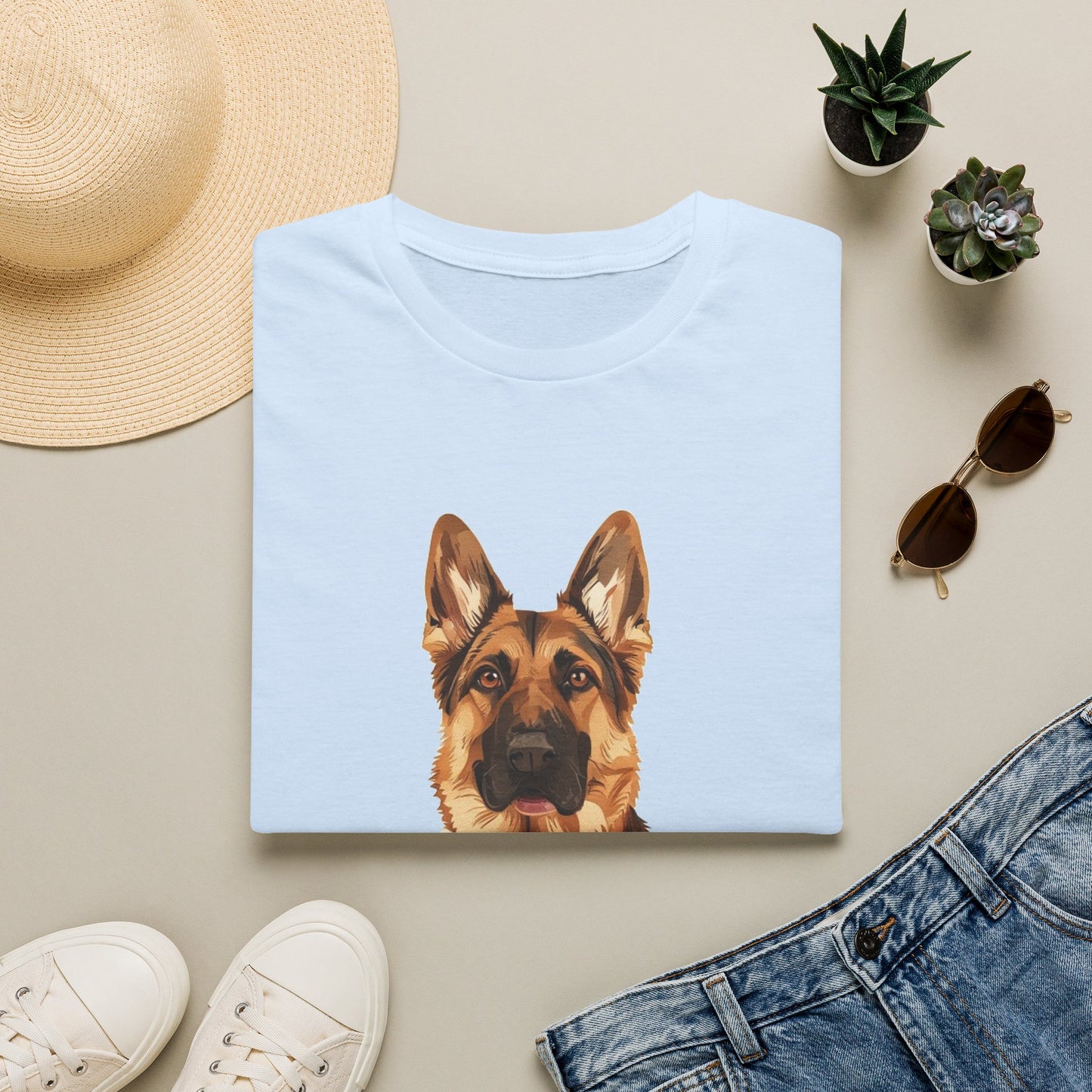 German Shepherd Mom Shirt - Illustrated Portrait Tee