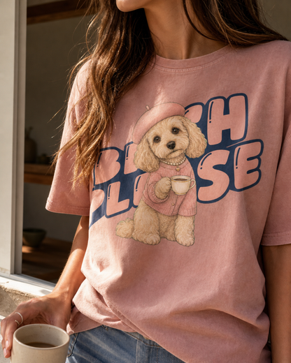 Bruh Please print detail on garment-dyed cotton