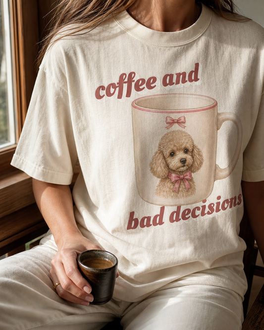 Coffee and Bad Decisions print detail