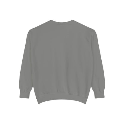 Stay Rich garment-dyed sweatshirt in Grey, back